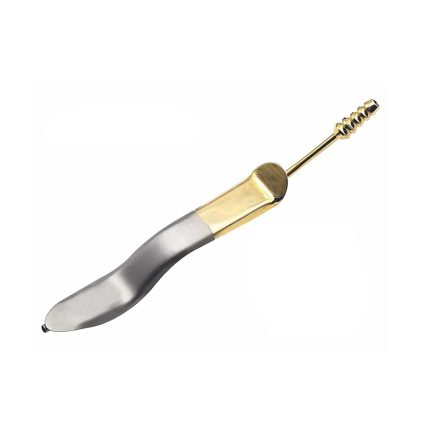 Minnesota Cheek Retractor with Suction Gold Plated Surgical Dental Instruments